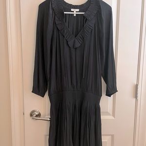 Joie Dress Small, Black. Excellent Cond. Silk,drop-waist. Pleated miniskirt.